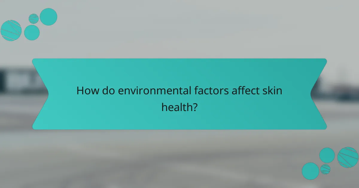 How do environmental factors affect skin health?
