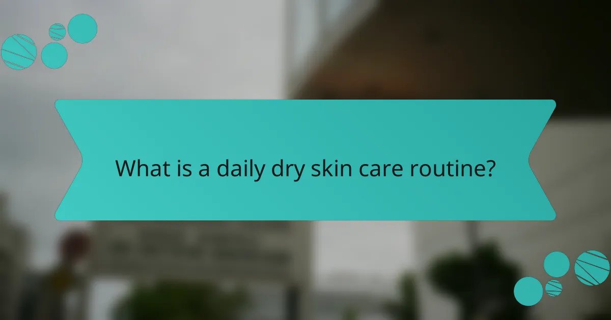 What is a daily dry skin care routine?